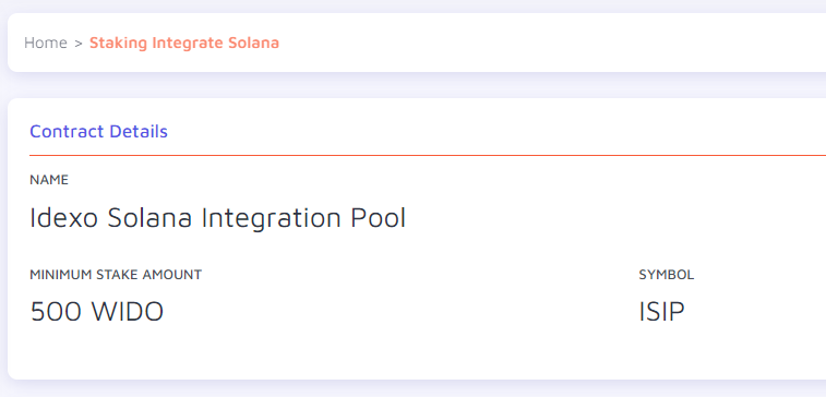 Idexo Solana Integration Pool